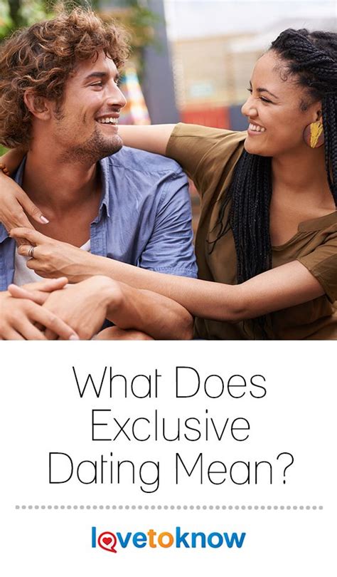 what does it mean by exclusive dating